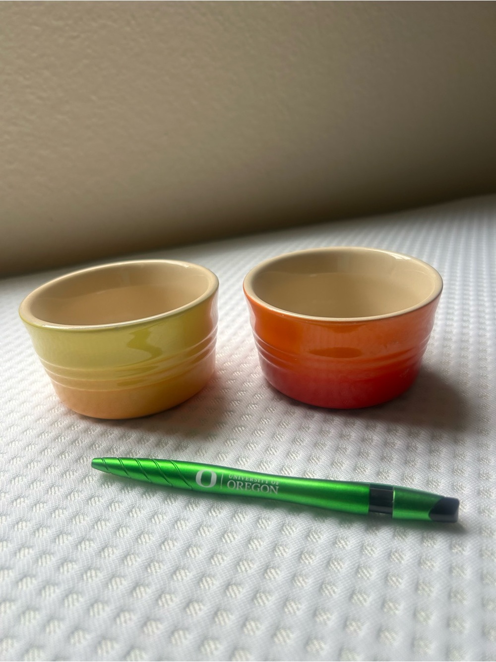 Set of Two Le Creuset Stoneware Ramekins